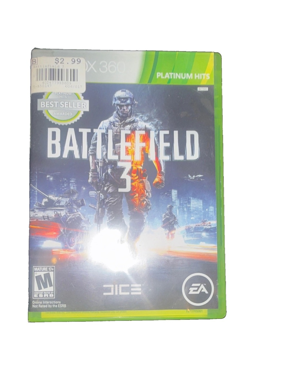 Battlefield 3 (Platinum Hits) for Xbox 360 - Green